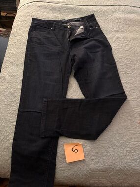 JJill denim women’s high-rise dark wash straight jeans